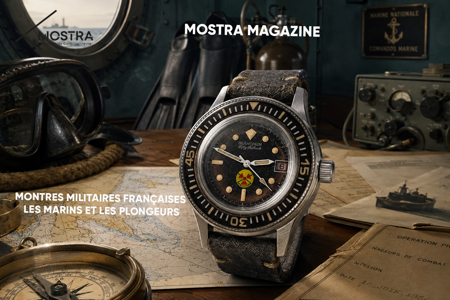 montres militaires francaises de plongee marine fifty fathoms